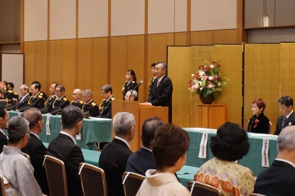 写真:平成28年秋の勲章伝達式に出席